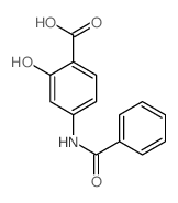 Benzoic acid,4-(benzoylamino)-2-hydroxy- Structure