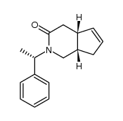 (-)-(1S,6R,1'S)-3-(1'-phenylethyl)-3-azabicyclo[4.3.0]non-7-en-4-one结构式