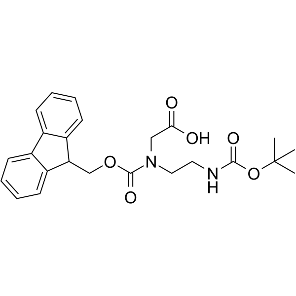 Fmoc-N-(2-Boc-aminoethyl)-Gly-OH structure