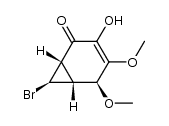 (1α,5α,6α)-exo-7-Bromo-3-hydroxy-4,5-dimethoxybicyclo[4.1.0]hept-3-en-2-one结构式