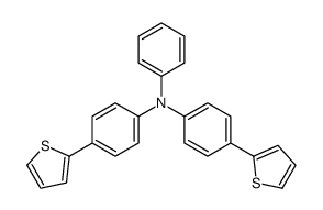 N-phenyl-4-thiophen-2-yl-N-(4-thiophen-2-ylphenyl)aniline结构式