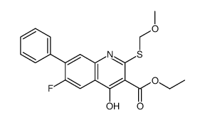 ethyl 6-fluoro-4-hydroxy-2-(methoxymethylthio)-7-phenylquinoline-3-carboxylate结构式