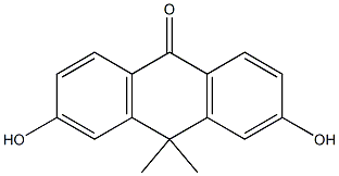 3,6-dihydroxy-10,10-dimethylanthracen-9(10H)-one结构式