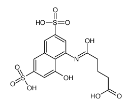 5-[(8-hydroxy-3,6-disulfonaphthalen-1-yl)amino]-5-oxopentanoic acid Structure