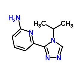 6-(4-异丙基-4H-1,2,4-三唑-3-基)吡啶-2-胺结构式