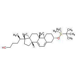 (3β)-3-[(tert-Butyldimethylsilyl)oxy]-chola-5,7-dien-24-ol structure