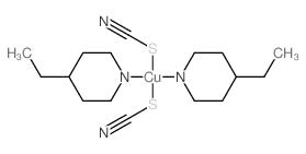 Copper,bis(4-ethylpyridine)bis(thiocyanato)- (8CI)结构式