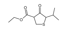 5-i-propyl-4-oxo-tetrahydrothiophene-3-carboxylic acid ethyl ester Structure