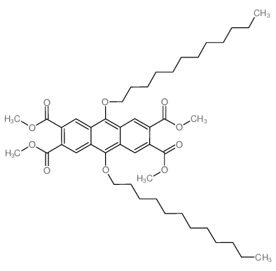 tetramethyl 9,10-bis(dodecyloxy)anthracene-2,3,6,7-tetracarboxylate (en)2,3,6,7-Anthracenetetracarboxylic acid, 9,10-bis(dodecyloxy)-, tetramethyl ester (en)结构式