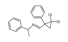 1-(2,2-dichloro-1-phenylcyclopropyl)-N-(1-phenylethyl)methanimine Structure