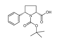 Boc-(2R,5S)-5-苯基-吡咯烷-2-羧酸结构式