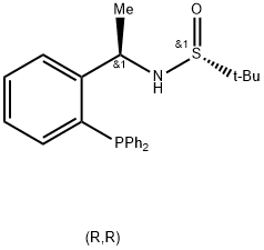 [S(R)]-N-[(1R)-1-[2-(Diphenylphosphino)phenyl]ethyl]-2-methyl-2-propanesulfinamide Structure