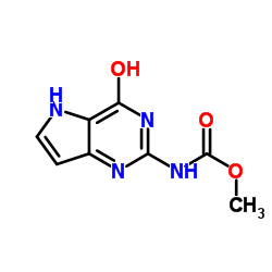 Methyl (4-hydroxy-5H-pyrrolo[3,2-d]pyrimidin-2-yl)carbamate结构式