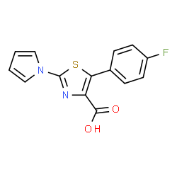 5-(4-Fluorophenyl)-2-(1H-pyrrol-1-yl)-1,3-thiazole-4-carboxylic acid结构式