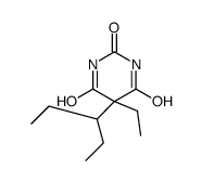5-Ethyl-5-(1-ethylpropyl)barbituric acid structure