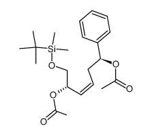 (1S,6S,3Z)-1,5-diacetoxy-6-(tert-butyldimethylsilyloxy)-1-phenylhex-3-ene Structure