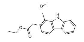 9H-2-Ethoxycarbonylmethyl-1-methylpyrido(3,4-b)indolium bromide结构式