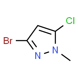 3-溴-5-氯-1-甲基-1H-吡唑结构式