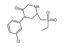 (5S)-1-(3-chlorophenyl)-5-(ethylsulfonylmethyl)piperazin-2-one Structure