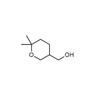 (6,6-Dimethyltetrahydro-2H-pyran-3-yl)methanol structure