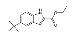 5-叔丁基-1H-吲哚-2-甲酸乙酯结构式