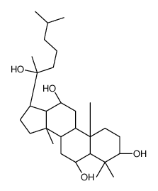 (3S,6S,8R,9S,10R,12R,13R,14R,17S)-17-[(2S)-2-hydroxy-6-methylheptan-2-yl]-4,4,10,14-tetramethyl-1,2,3,5,6,7,8,9,11,12,13,15,16,17-tetradecahydrocyclopenta[a]phenanthrene-3,6,12-triol结构式