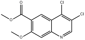 6-Quinolinecarboxylic acid, 3,4-dichloro-7-methoxy-, methyl ester Structure