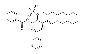 (2R,3R,4E)-1,3-Di-O-benzoyl-2-O-methylsulfonyloctadec-4-ene-1,2,3-triol结构式