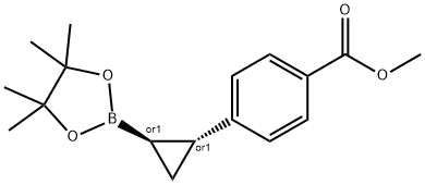 rel-methyl 4-((1R,2R)-2-(4,4,5,5-tetramethyl-1,3,2 -dioxaborolan-2-yl)cyclopropyl)benzoate... Structure