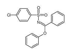 phenyl N-(4-chlorophenyl)sulfonylbenzenecarboximidate结构式