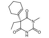 (+)-(S)-5-(1-Cyclohexenyl)-5-ethyl-1-methylbarbitursaeure结构式