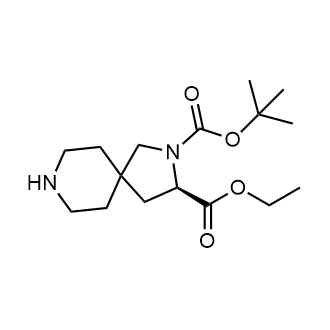2-(叔丁基)3-乙基(R)-2,8-二氮杂螺[4.5]癸烷-2,3-二羧酸酯结构式
