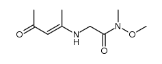 2-(2-acetyl-1-methylvinylamino)-N-methoxy-N-methylacetamide Structure