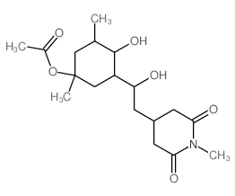 2,6-Piperidinedione,4-[2-[5-(acetyloxy)-2-hydroxy-3,5-dimethylcyclohexyl]-2-hydroxyethyl]-1-methyl- structure