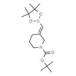 3-(((4,4,5,5-四甲基-1,3,2-二氧杂硼硼烷-2-基)亚甲基)哌啶-1-羧酸叔丁酯图片