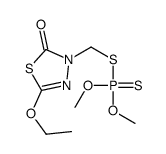 3-(dimethoxyphosphinothioylsulfanylmethyl)-5-ethoxy-1,3,4-thiadiazol-2-one structure