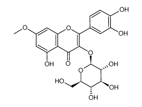 rhamnetin 3-O-β-D-glucopyranoside结构式