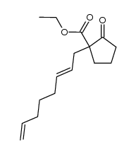 2-ethoxycarbonyl-2-(2,7-octadienyl)-1-cyclopentenone Structure