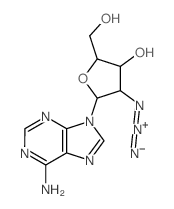 9H-Purin-6-amine,9-(2-azido-2-deoxy-b-D-xylofuranosyl)-结构式