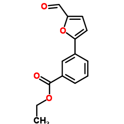 Ethyl 3-(5-formyl-2-furyl)benzoate结构式