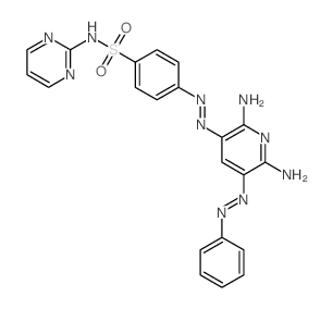 Benzenesulfonamide,4-[2-[2,6-diamino-5-(2-phenyldiazenyl)-3-pyridinyl]diazenyl]-N-2-pyrimidinyl-结构式