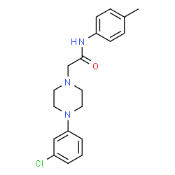 2-[4-(3-CHLOROPHENYL)PIPERAZINO]-N-(4-METHYLPHENYL)ACETAMIDE Structure