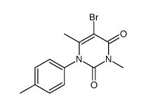 5-bromo-3,6-dimethyl-1-(4-methylphenyl)pyrimidine-2,4-dione Structure