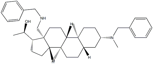 (20R)-18-(Benzylamino)-3β-(benzylmethylamino)-5α-pregnan-20-ol结构式