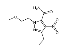 3-ethyl-1-(2-methoxyethyl)-4-nitropyrazole-5-carboxamide结构式