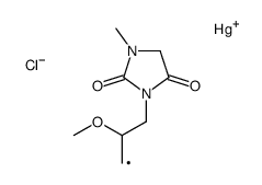 3-[3-[Chloromercurio(II)]-2-methoxypropyl]-1-methylhydantoin结构式