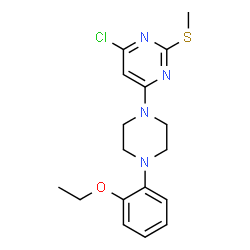 2-(4-[6-CHLORO-2-(METHYLSULFANYL)-4-PYRIMIDINYL]TETRAHYDRO-1-PYRAZINYL)PHENYL ETHYL ETHER Structure