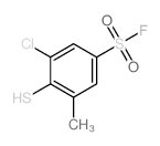 Benzenesulfonyl fluoride, 3-chloro-4-mercapto-5-methyl- structure