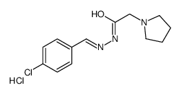 N-[(E)-(4-chlorophenyl)methylideneamino]-2-pyrrolidin-1-ylacetamide,hydrochloride结构式