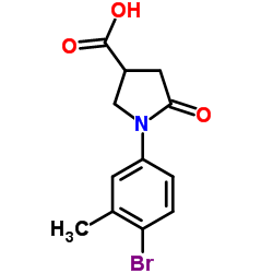1-(4-BROMO-3-METHYLPHENYL)-5-OXOPYRROLIDINE-3-CARBOXYLIC ACID结构式